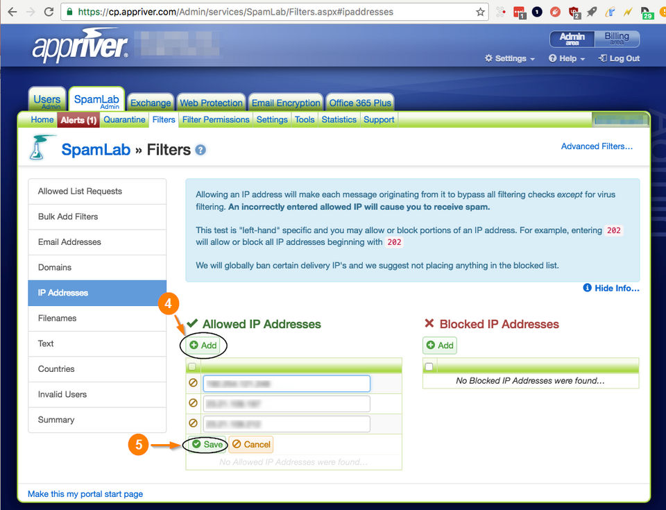 Appriver screenshot