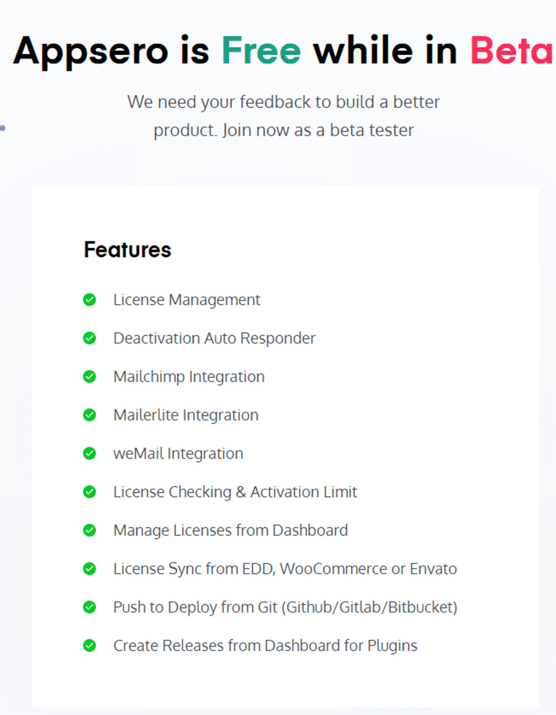 Appsero pricing 1
