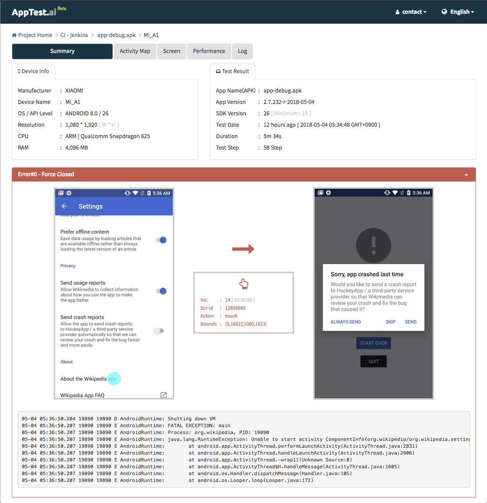 Apptest.ai screenshot