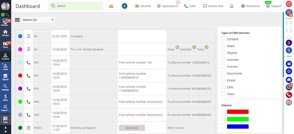 APRO CRM screenshot 2