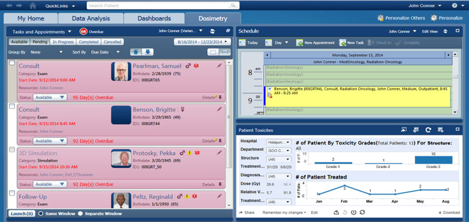ARIA Oncology Information System screenshot 1