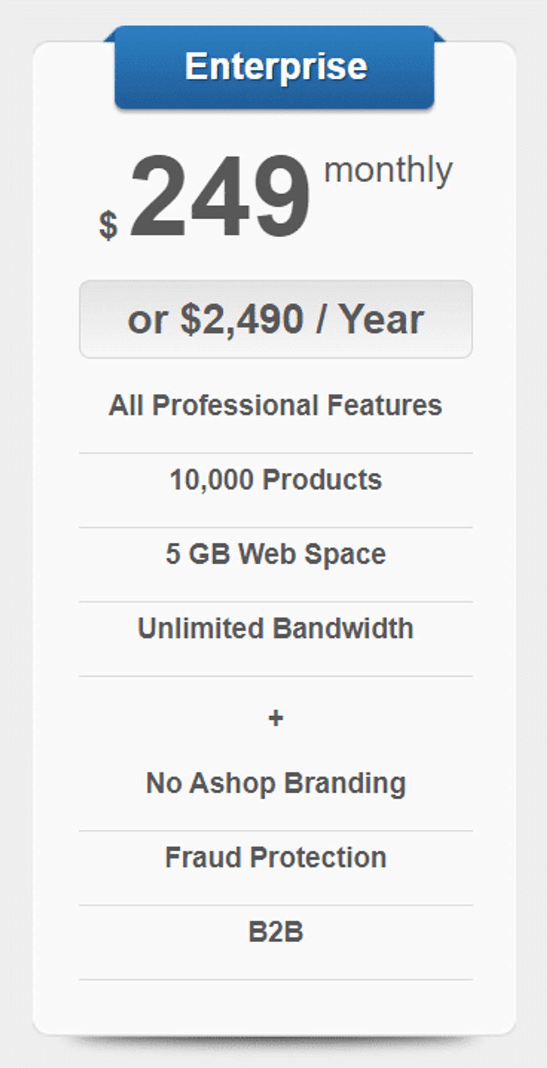 Ashop pricing 2