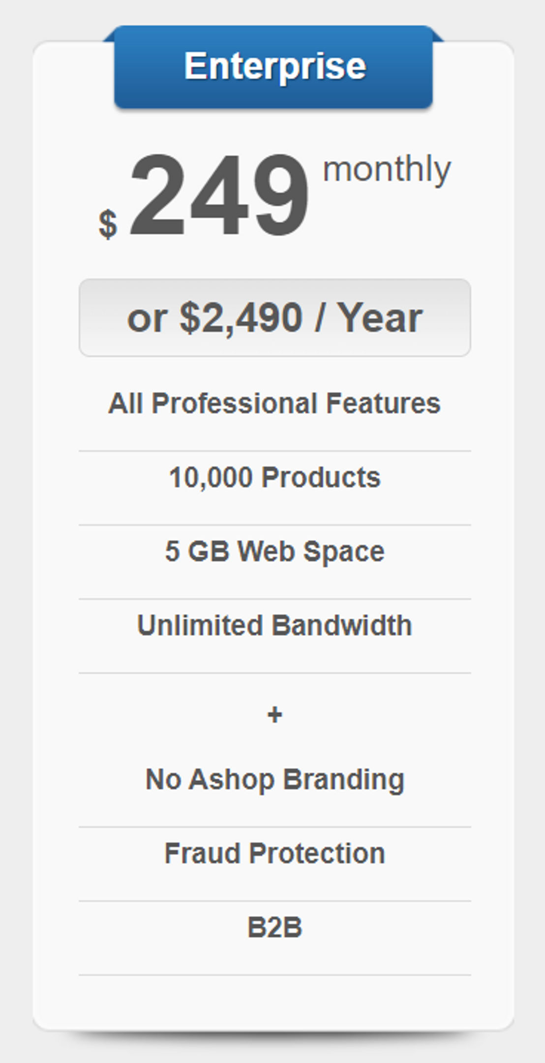 Ashop pricing 1
