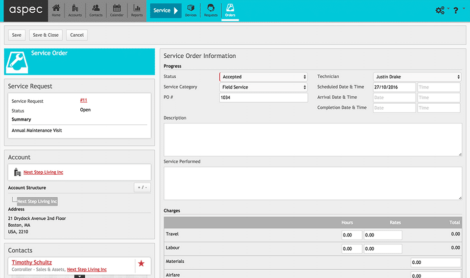ASPEC CRM screenshot 1