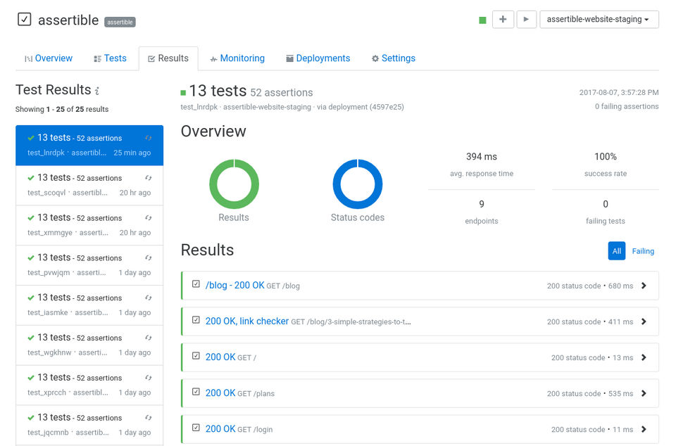 Assertible screenshot 3