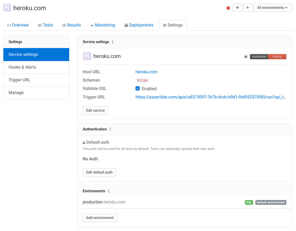 Assertible screenshot 2