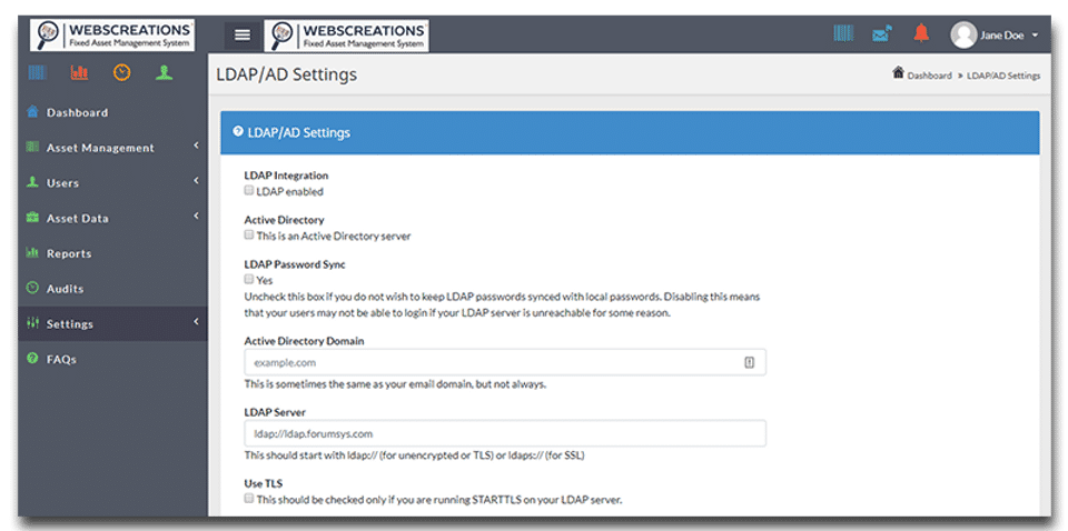 AsseTrack FAMS screenshot 3