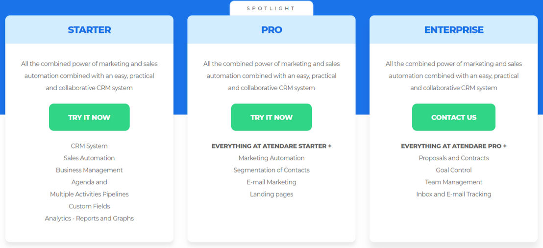 Atendare pricing 1