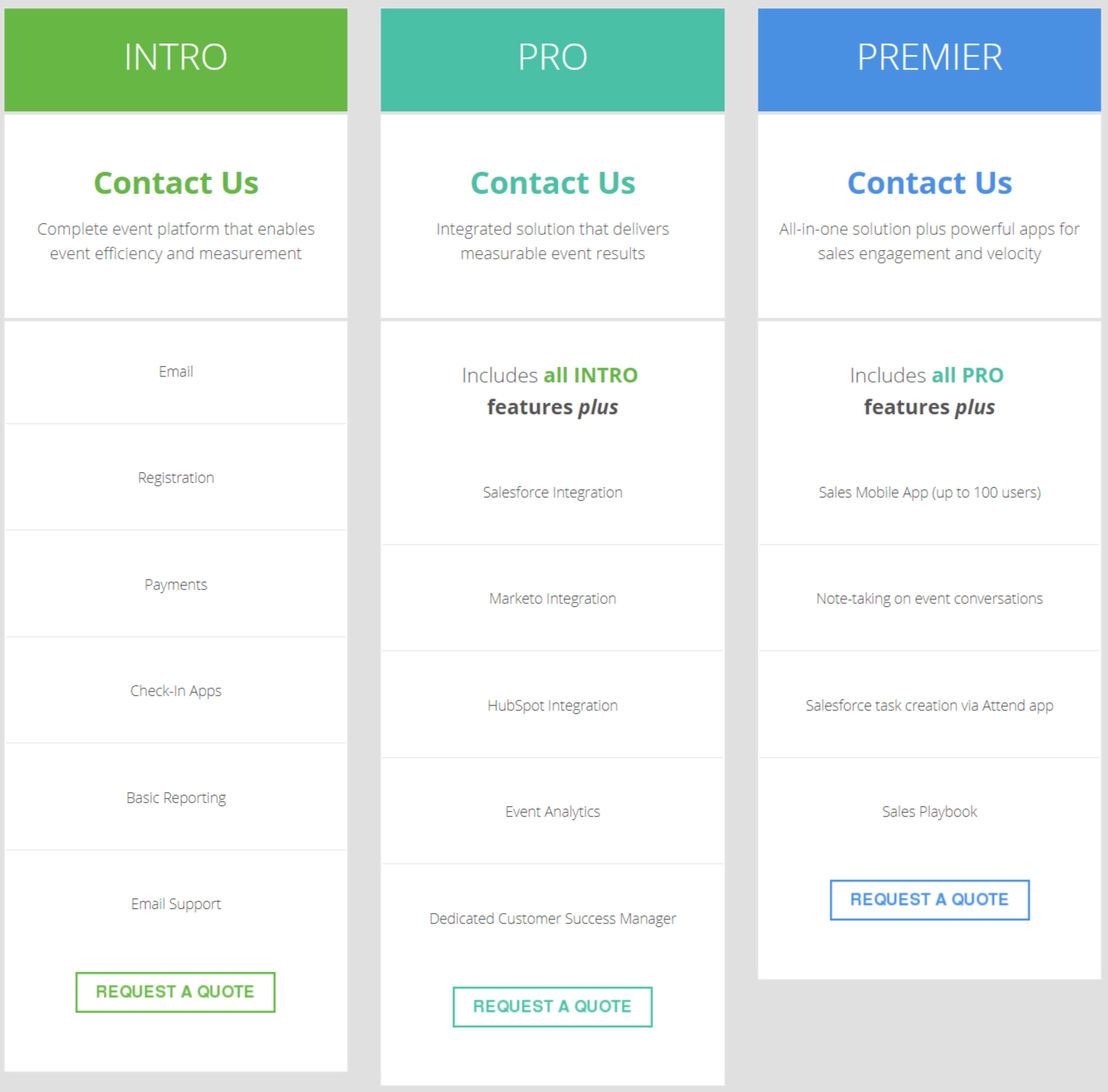 Attend pricing 1