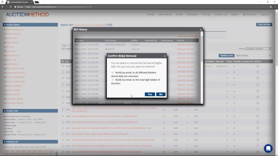 AuctionMethod screenshot