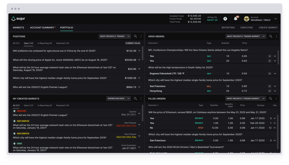 Augur screenshot 2