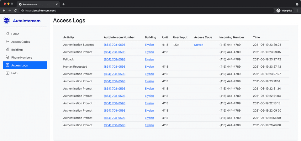 AutoIntercom screenshot 2