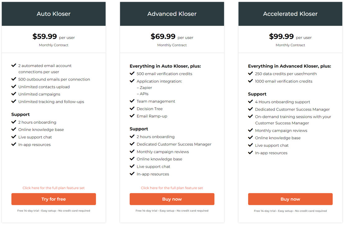Autoklose pricing 1