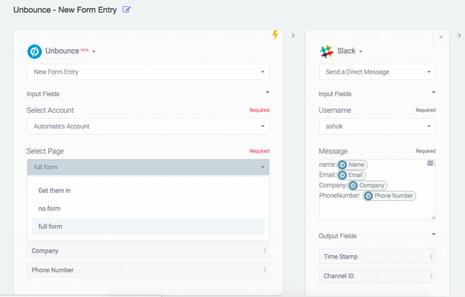 Automate.io screenshot 2