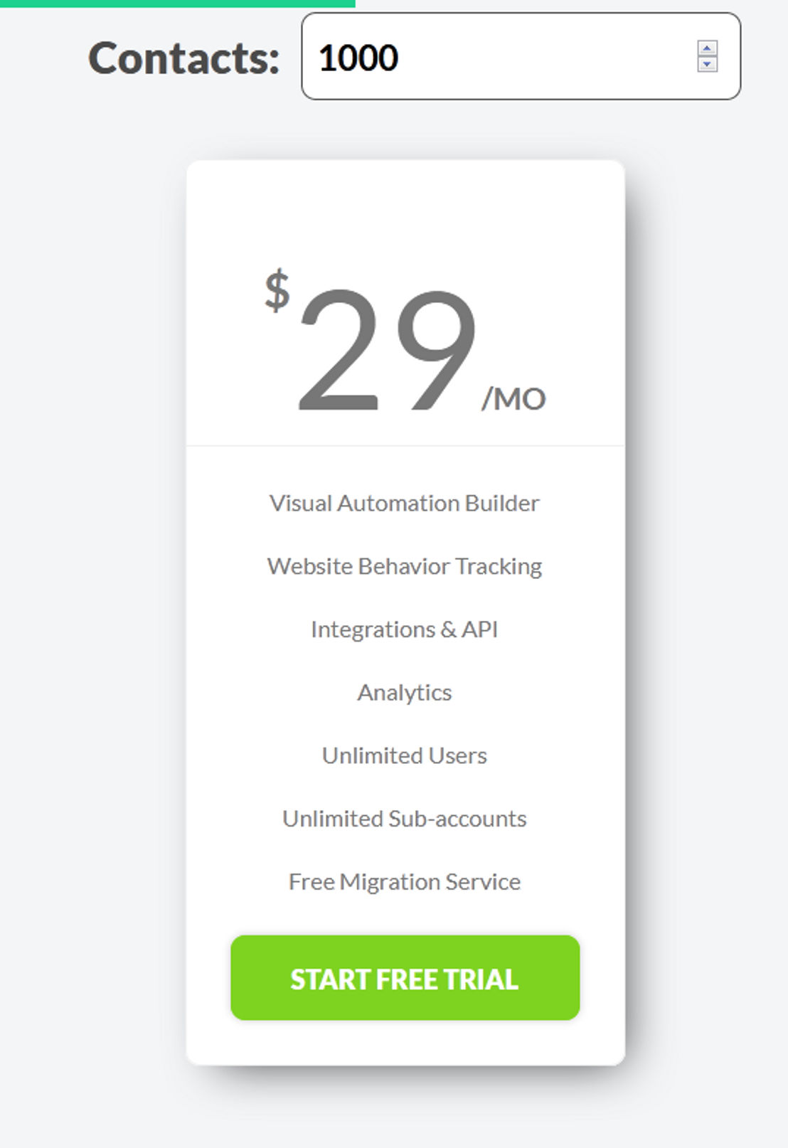 Automizy pricing 1