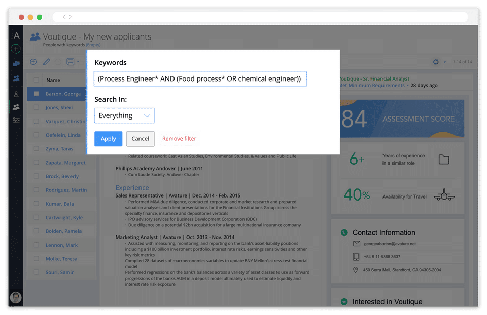 Avature screenshot 4