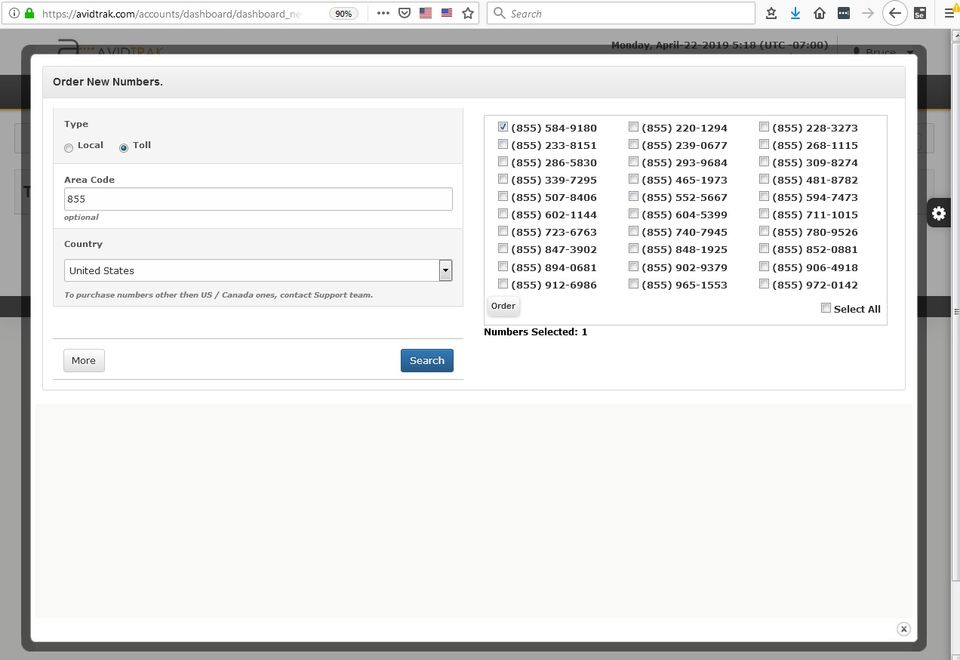 AvidTrak screenshot 2
