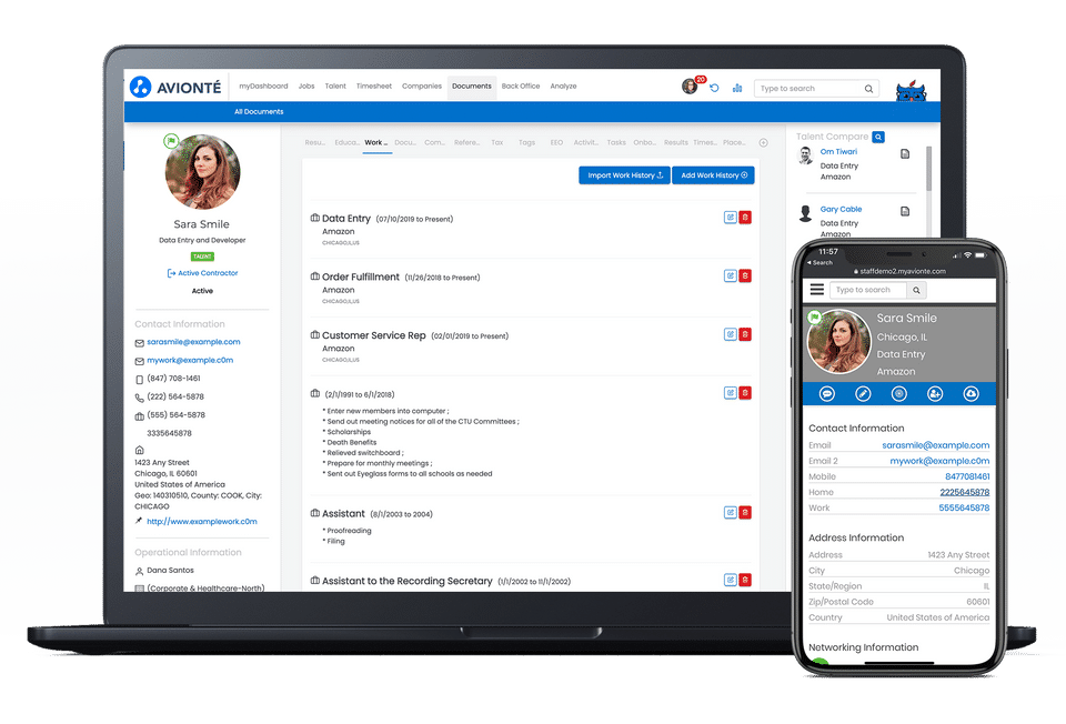 Avionte Staffing Software screenshot 1