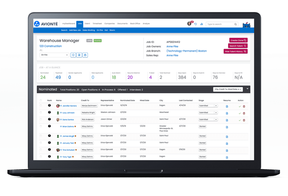 Avionte Staffing Software screenshot 4