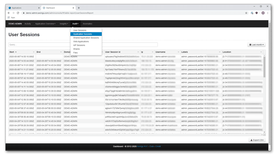 Awingu screenshot