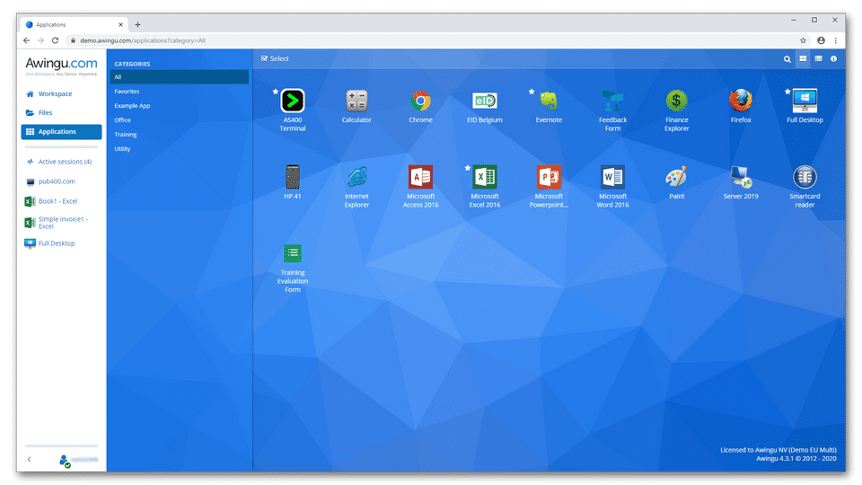 Awingu screenshot