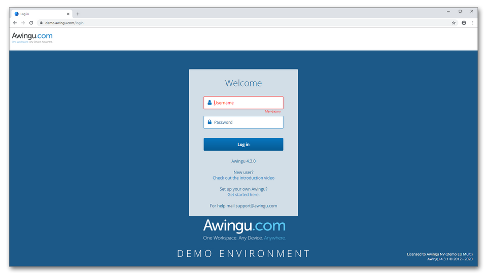 Awingu screenshot