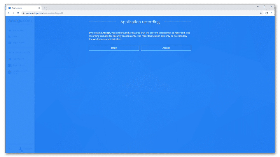 Awingu screenshot