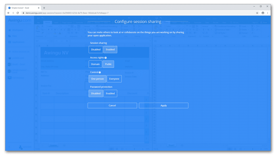 Awingu screenshot