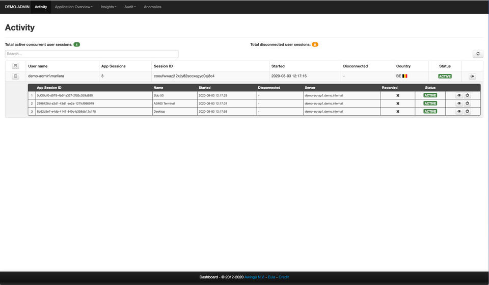 Awingu screenshot