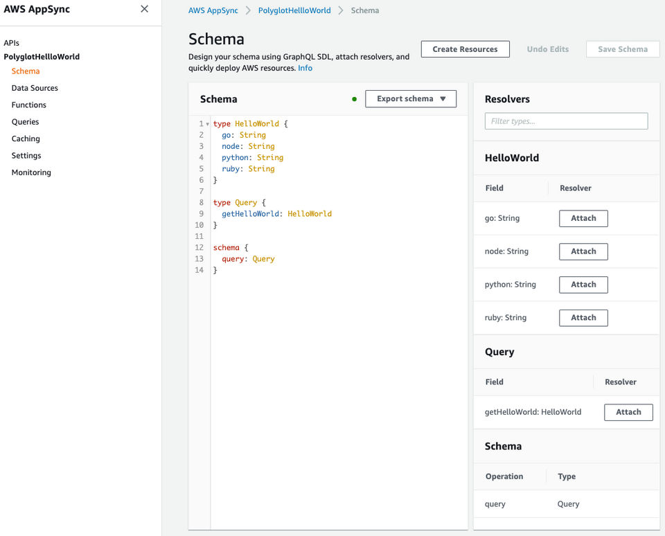 AWS AppSync screenshot 1