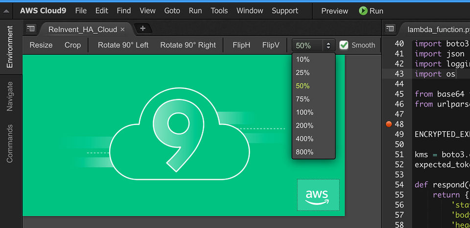 AWS Cloud9 screenshot 3