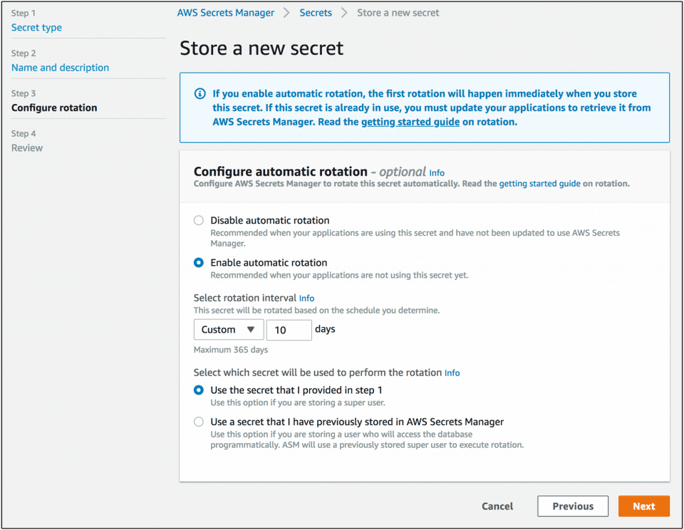 AWS Secrets Manager screenshot 2