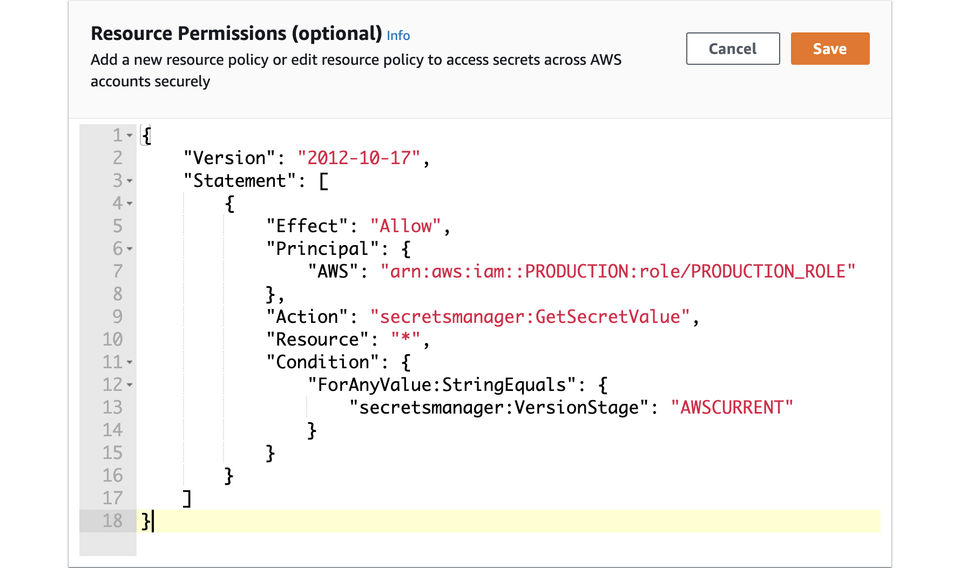 AWS Secrets Manager screenshot 4