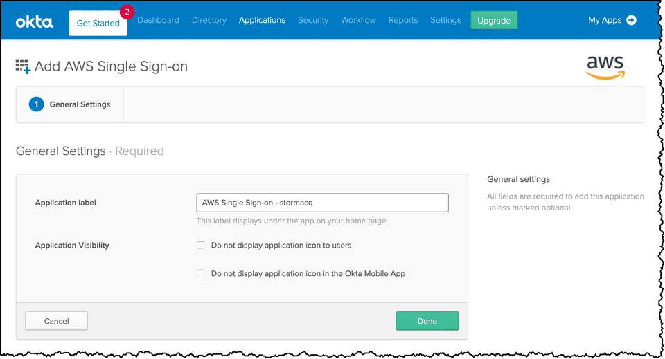 AWS Single Sign-On screenshot 1