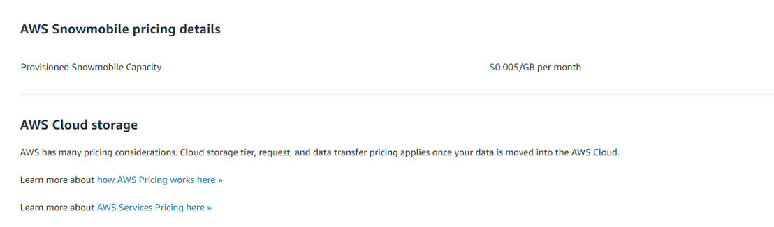AWS Snowmobile screenshot 1
