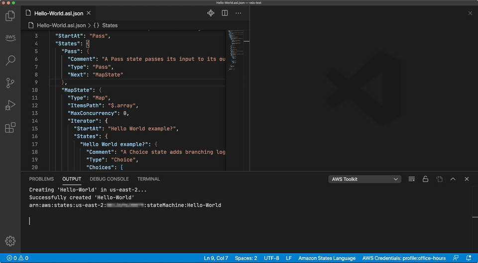 AWS Step Functions screenshot 2