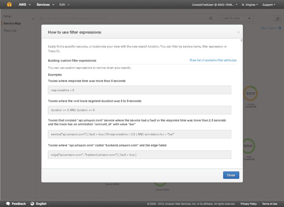 AWS X-Ray screenshot 2