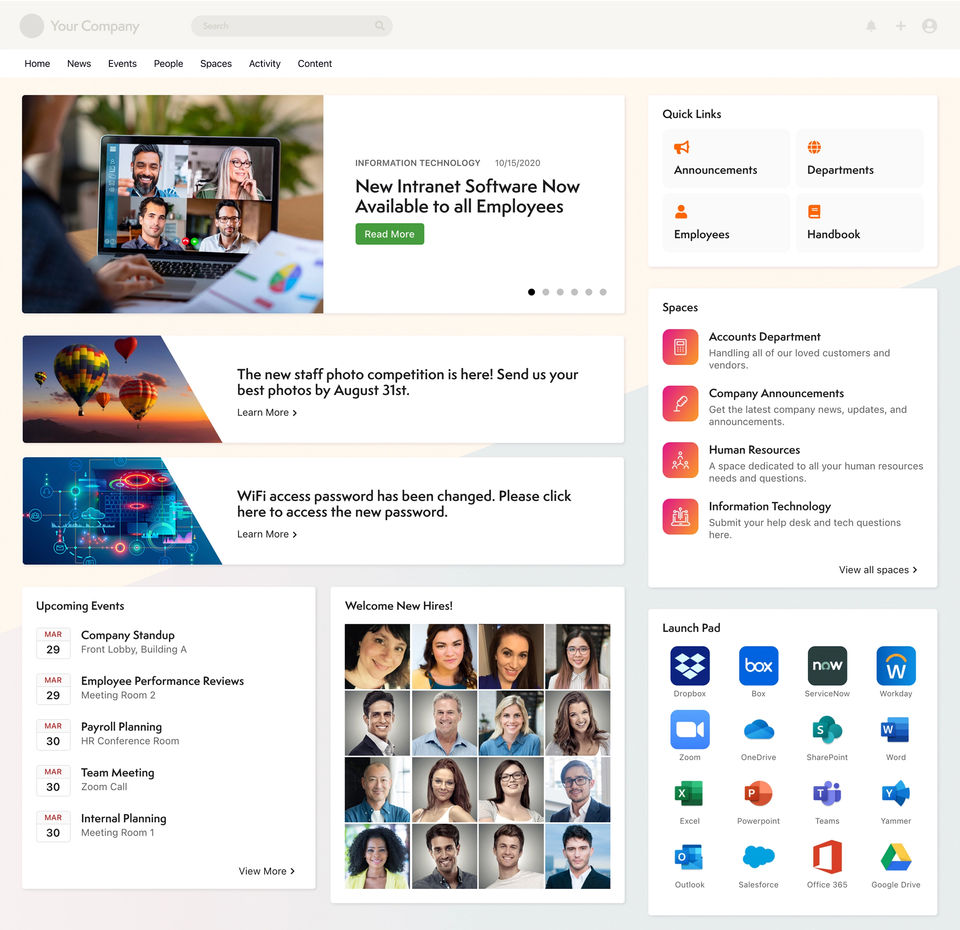 Axero Intranet screenshot 2