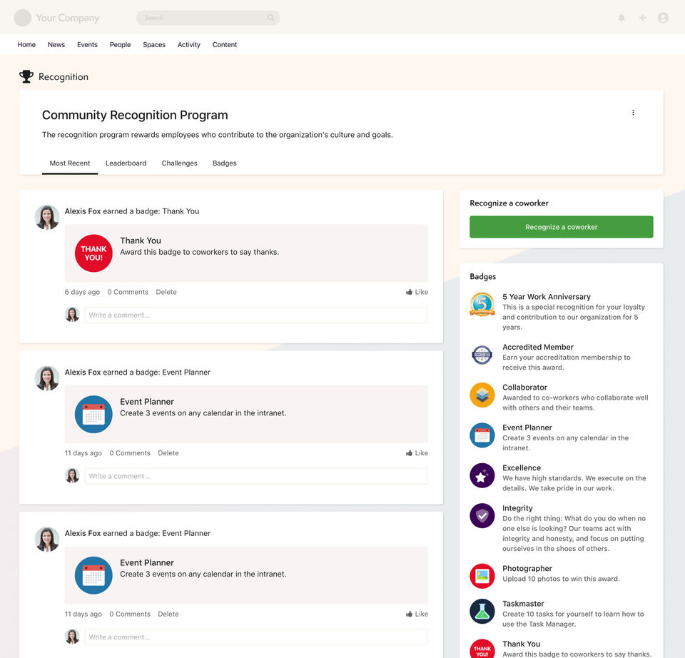 Axero Intranet screenshot 4