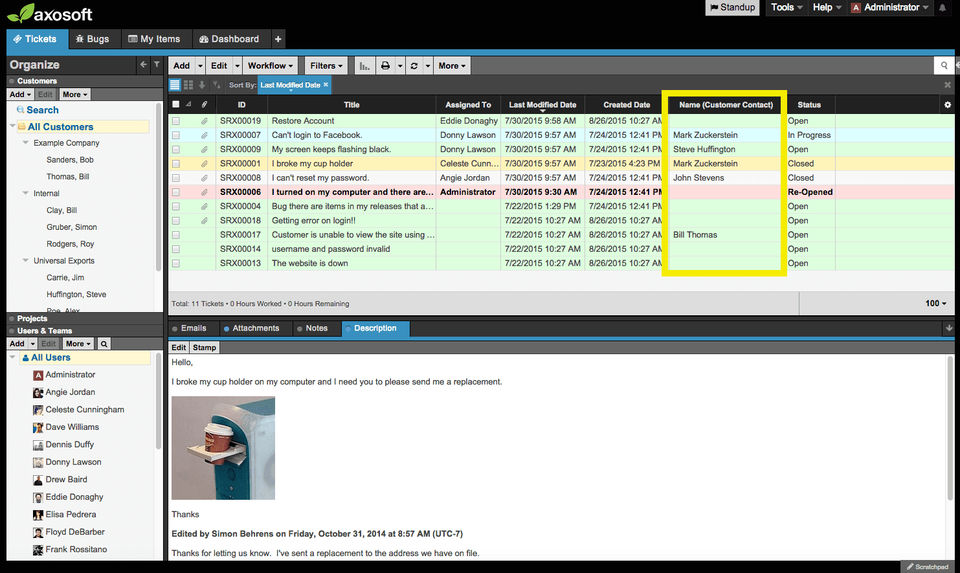 Axosoft screenshot 2