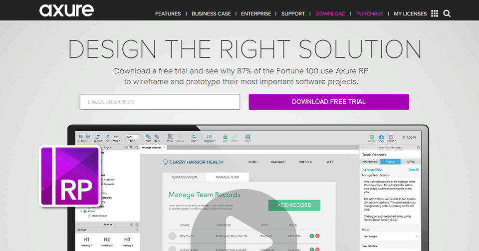 Axure RP screenshot 1