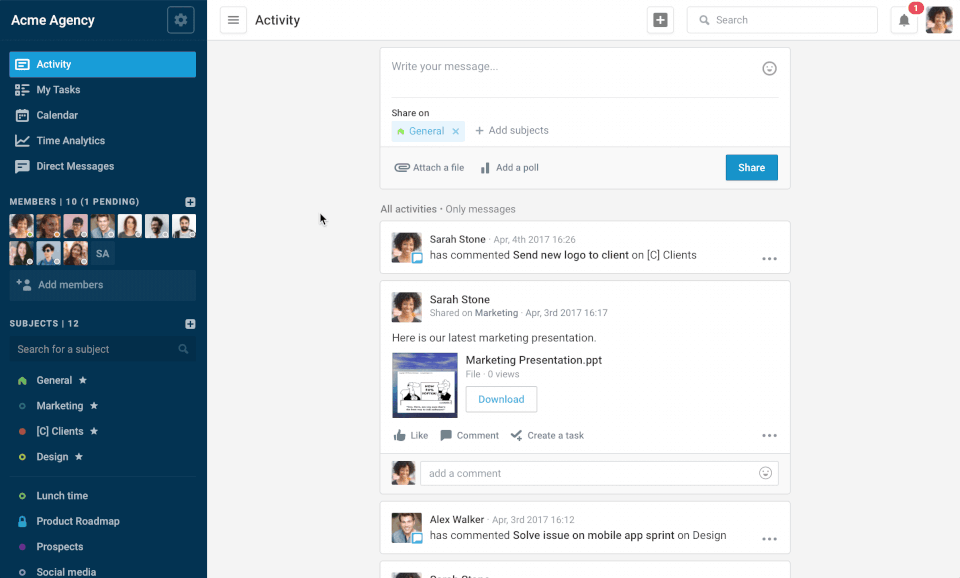 Azendoo screenshot 2