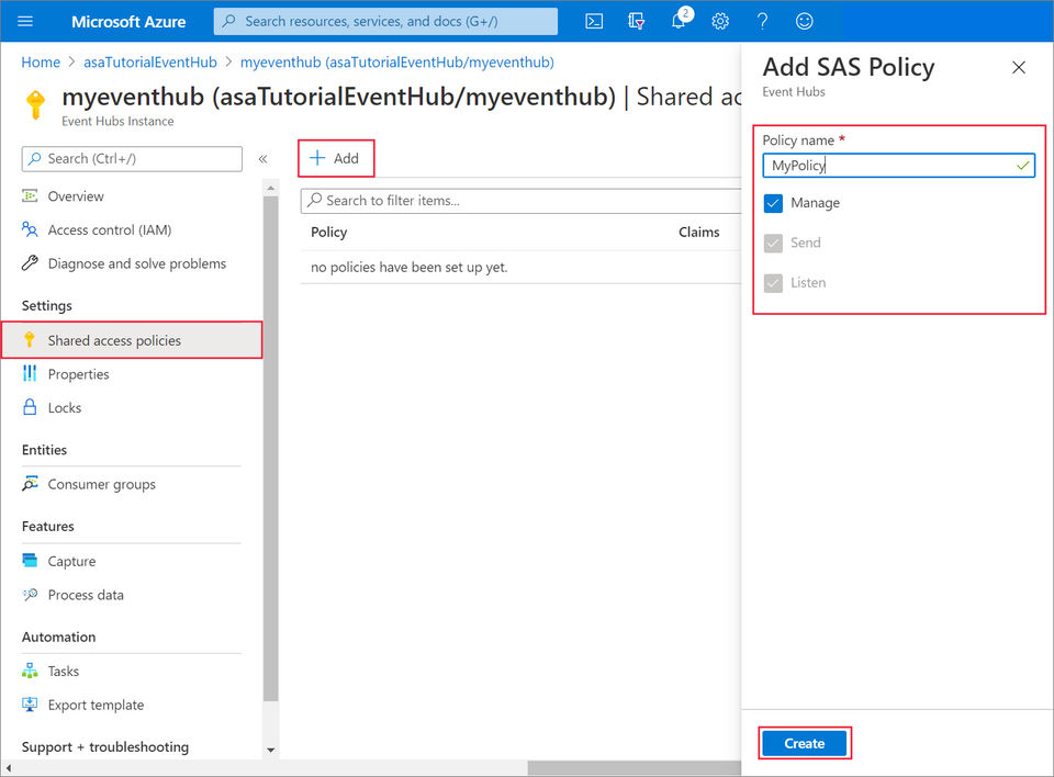 Azure Stream Analytics screenshot 2