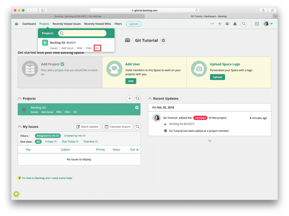 Backlog screenshot