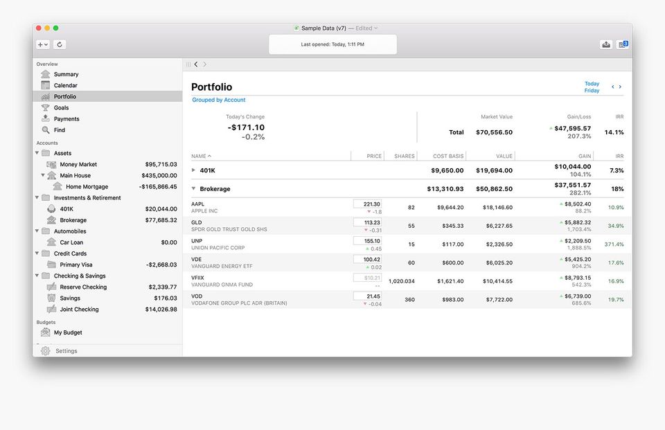 Banktivity screenshot 1