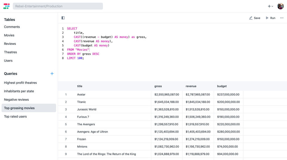 BaseDash screenshot