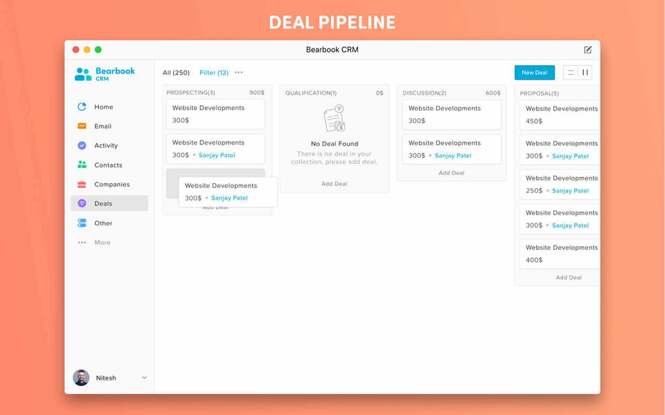 Bearbook CRM screenshot 2