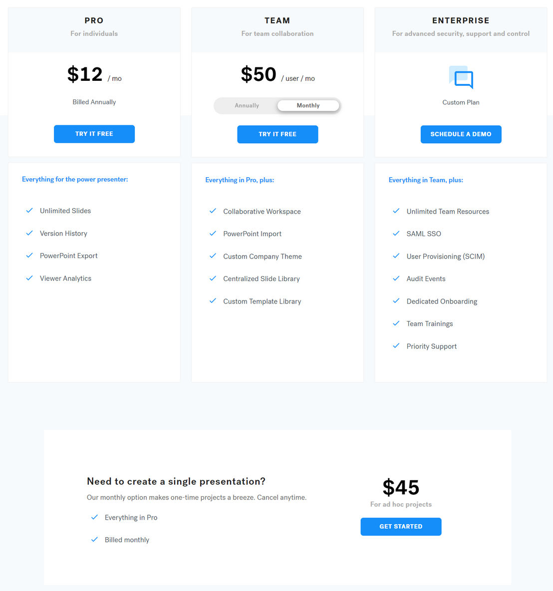 Beautiful.AI pricing 1