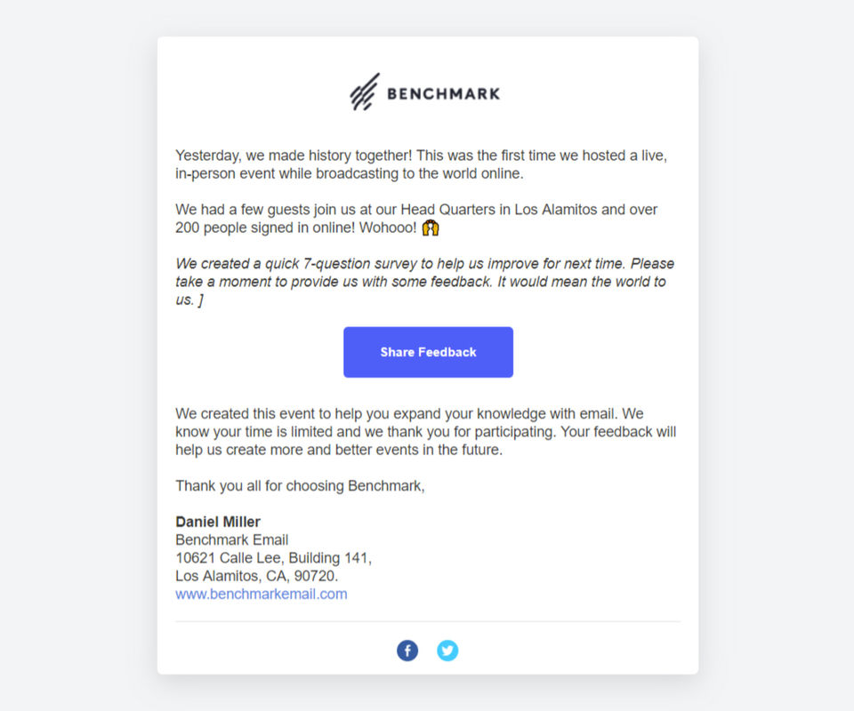 Benchmark Email screenshot 1