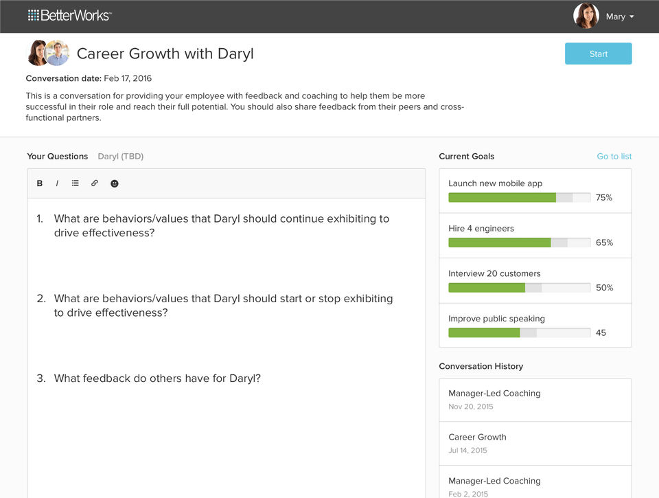 Betterworks screenshot 3